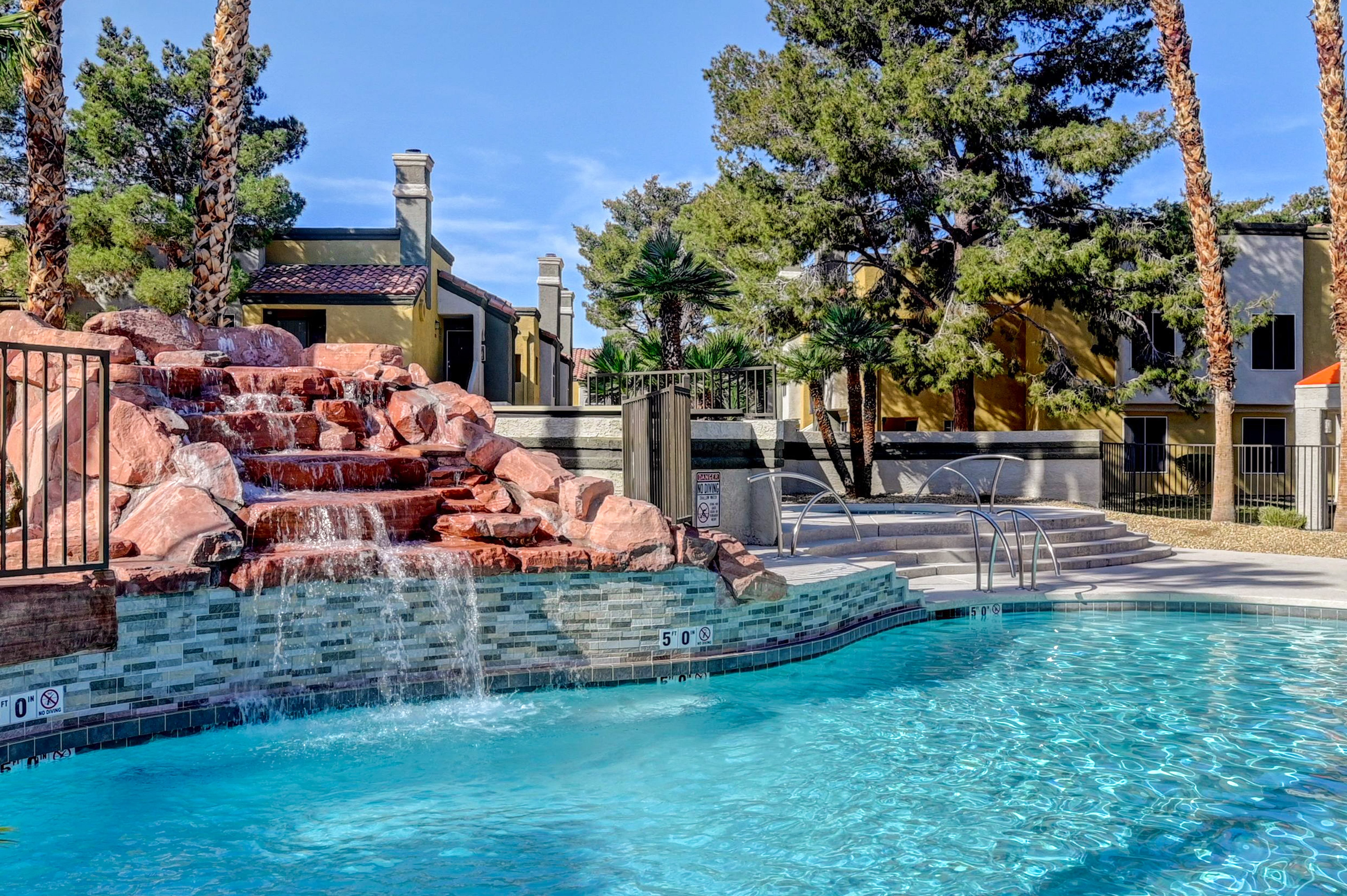 a resort style swimming pool at Desert Vistas Apartments, Las Vegas, Nevada, 89142
